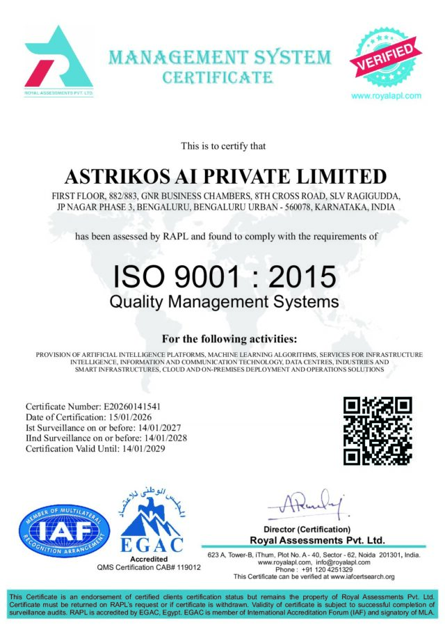 Latest ISO Certificates